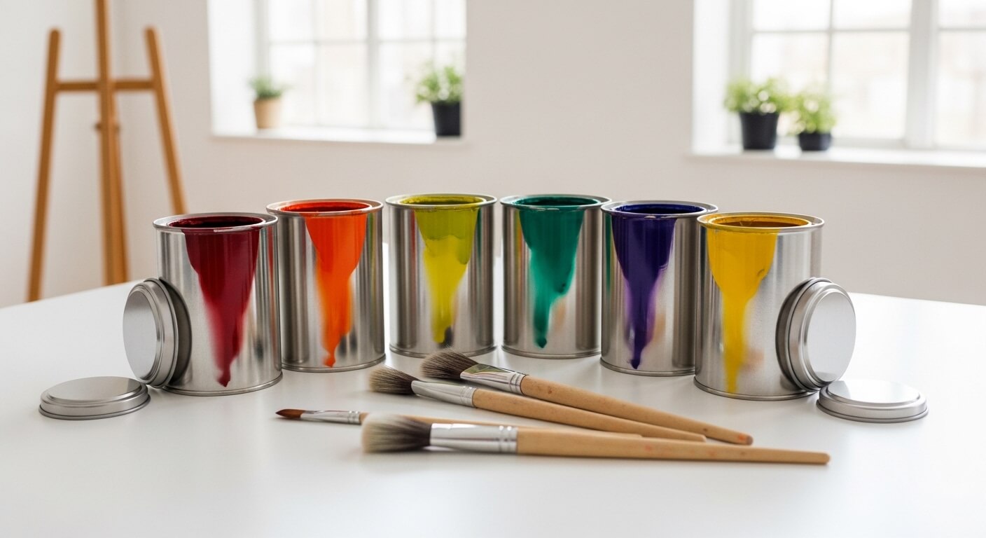 Professioneel schildergereedschap klaar voor gebruik